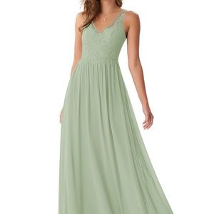 Azazie Green Maxi Dress